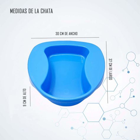 Chata Anatómica Portátil Unisex Bandeja Urinaria Azul-4