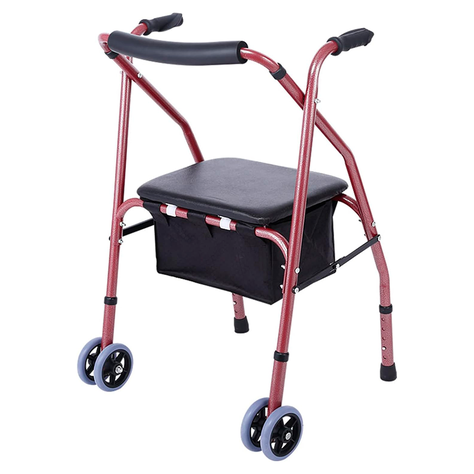 Andador Burrito Plegable Con Asiento Dos Ruedas Adulto Mayor-0