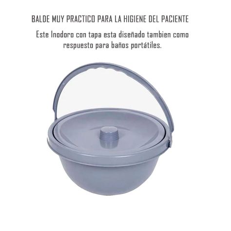 Balde Repuesto Con Tapa Para Baño Inodoro Portatil-2