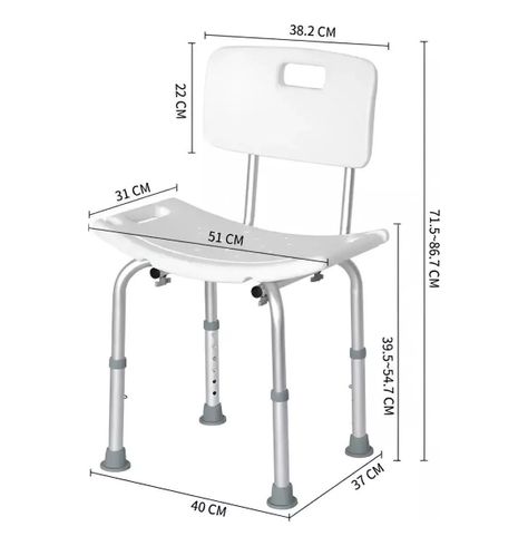 Silla Piso De Ducha Para Baño Altura Ajustable Portatil-1