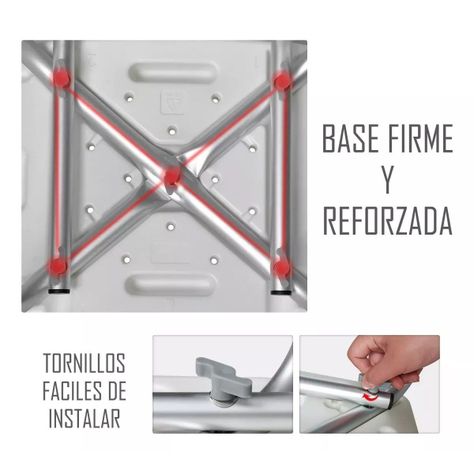 Silla Piso De Ducha Para Baño Altura Ajustable Portatil-4