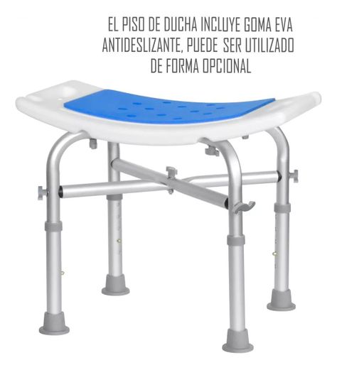 Piso Silla De Ducha Altura Ajustable Bariatrico Aluminio-2