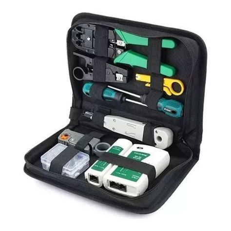 Kit De Herramientas Para Redes Crimpeadora Pelacable Bolso-0