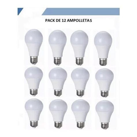Pack X12 Ampolletas Led 15w Sec Luz Fría Blanca Rosca E27-1
