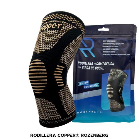 Rodillera de compresión con fibra de Cobre Rozenberg-0
