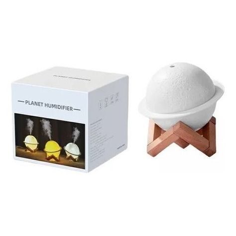 Humidificador Purificador Difusor De Aire Planeta 3 Colores-0