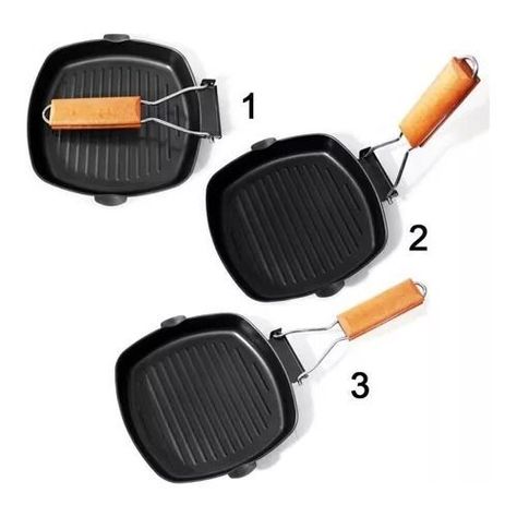 Sarten Cuadrado Para Parrilla Multiuso Antiadherente 20cm-3