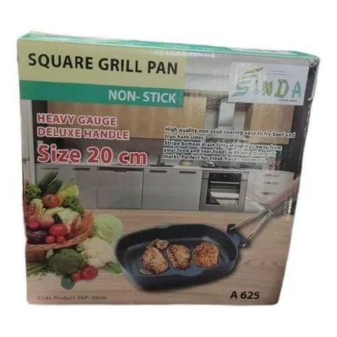 Sarten Cuadrado Para Parrilla Multiuso Antiadherente 20cm-4
