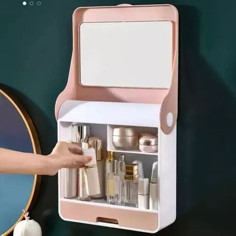 Organizador Almacenamiento Cosméticos Con Espejo Cosméticos-1
