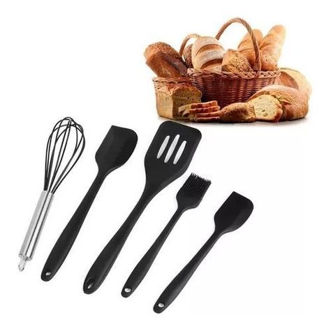 Utensilios De Cocina Silicona Con Núcleo De Acero Set De 5-2