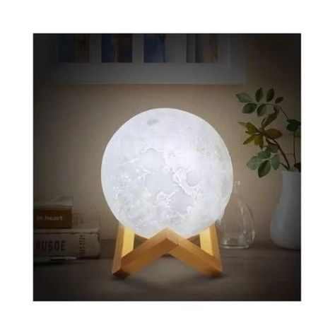 Humidificador Difusor De Aire Forma De Luna 3d Luz Led-0