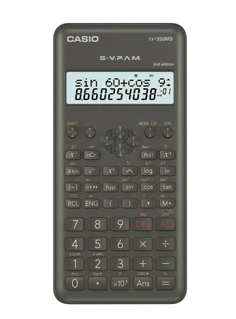 Calculadora Cientifica Casio Fx-350ms Relojesymas Negro-0