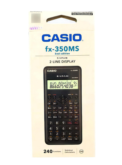 Calculadora Cientifica Casio Fx-350ms Relojesymas Negro-2