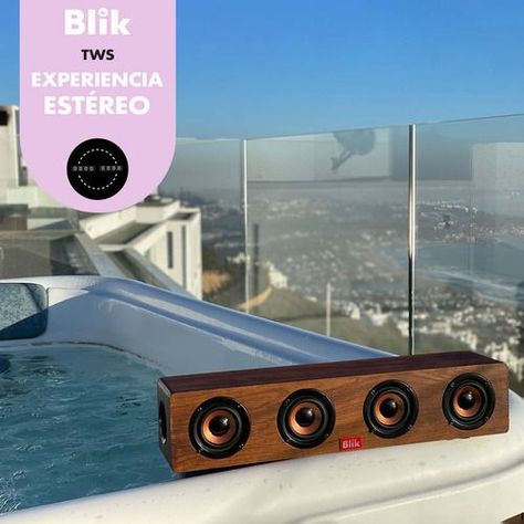 Parlante Blik Rockwood Portátil Con Bluetooth Madera-3