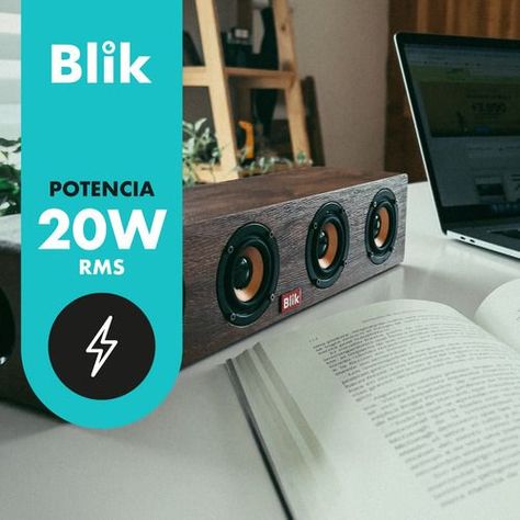 Parlante Blik Rockwood Portátil Con Bluetooth Madera-7