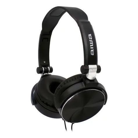 Audífono Aiwa Awx107b Diadema Alambrico 1.2mts Estereo Negro Color Negro-0