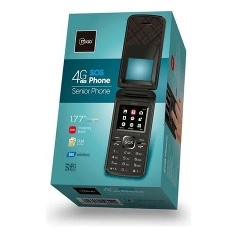 Telefono Senior Shell 4g Sos 1,8 Black Mlab 9312-2