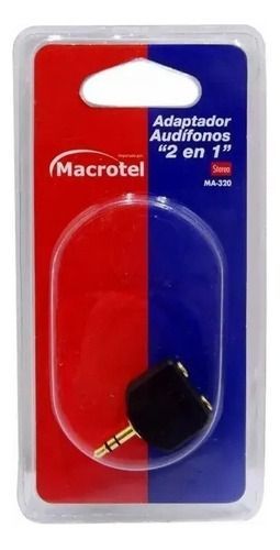 Adaptador Audifonos 2 En 1 Stereo 3.5mm Macrotel-1