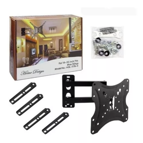 Soporte Home Design Hdl-117b-2 De Pared Para Tv De 14 A 50 Color Negro-1