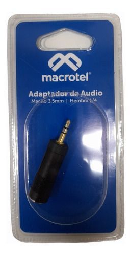 Adaptador De Audio Macrotel //macho 3,5mm - Hembra 1/4¨-1