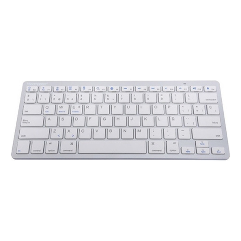 Teclado Tecmaster Bluetooth Inalambrico Tm-100507 Blanco-0