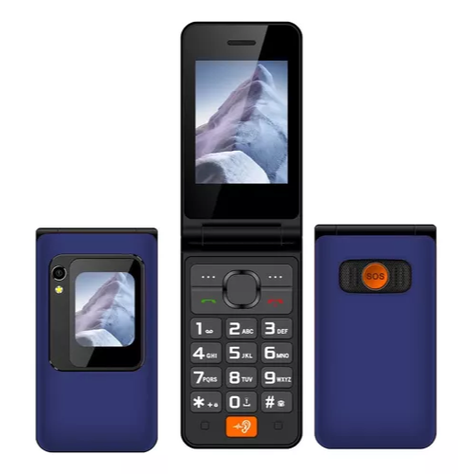 Telefono Celular Adulto Mayor Dualsim 2.8 Pulgadastl705azul-0