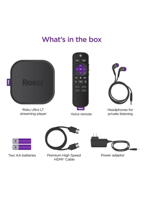 Roku Ultra Lt 4801 De Voz 4k Negro Con 2gb De Memoria Ram-2