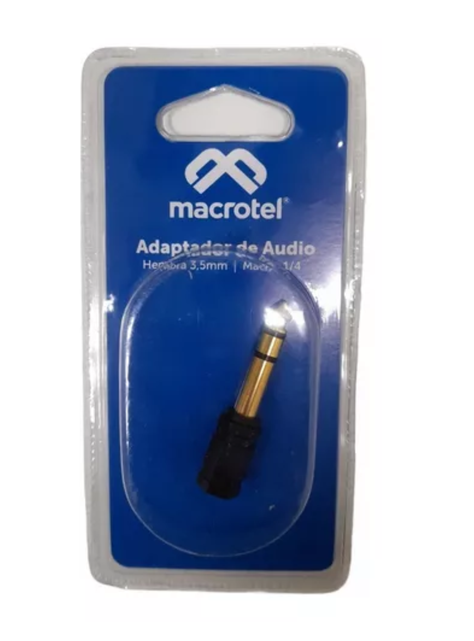 Adaptador De Audio Hembra 3.5mm A Macho 1/4 Ma-097-1