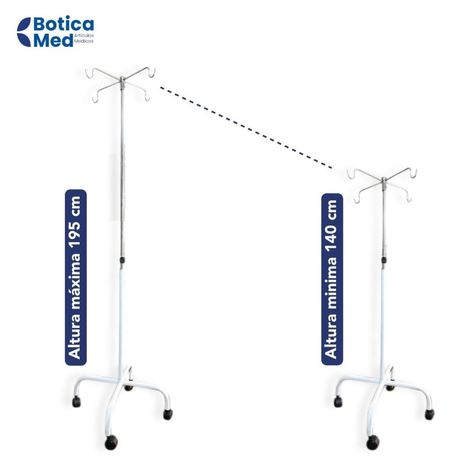 Porta sueros con altura ajustable y capacidad para 4 bolsas-2