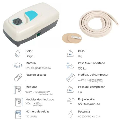 Colchón antiescaras con motor-2