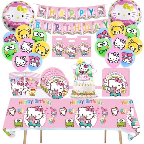  Globos Cotillón Decorativo Cumpleaños Hello kitty-0
