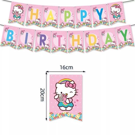  Globos Cotillón Decorativo Cumpleaños Hello kitty-1