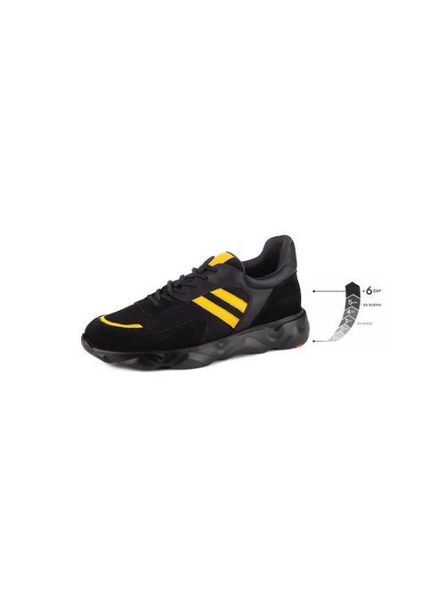 Zapatilla Hombre State Negro Max Denegri +6cms-0