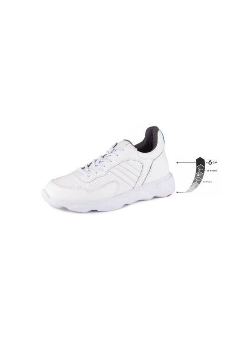 Zapatilla Hombre State Blanca Max Denegri +6cms-0