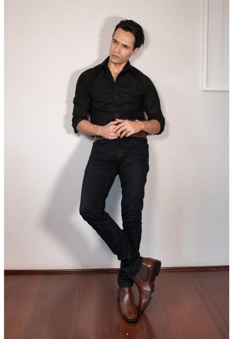 Botín Hombre Bernard Café Max Denegri +7cms-5