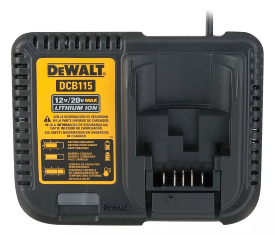  Kit cargador 4ah dcb115+2 baterías 2ah  dcb203c2-b2 dewalt-1