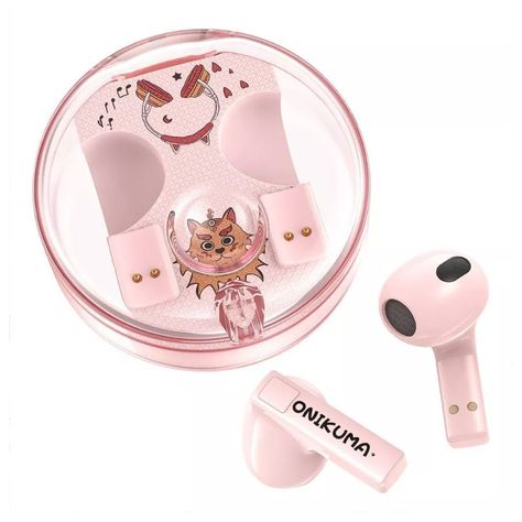 Audifonos Bluetooth In Ear Tws Onikuma T301 Rosado-0