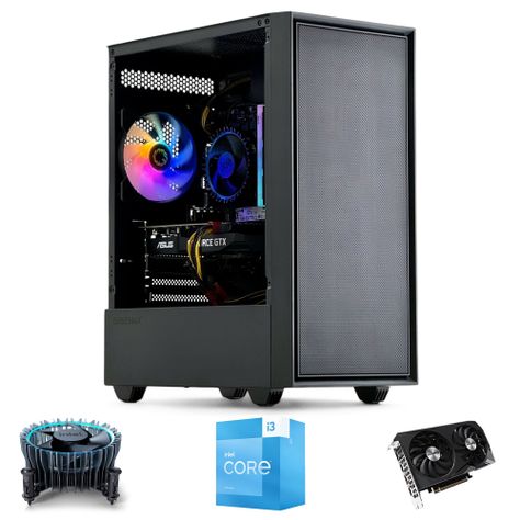 PC GAMER + MONITOR 24 + Perif: INTEL CORE i3 13100 16gb 500Gb RTX 3050 WiFi-1
