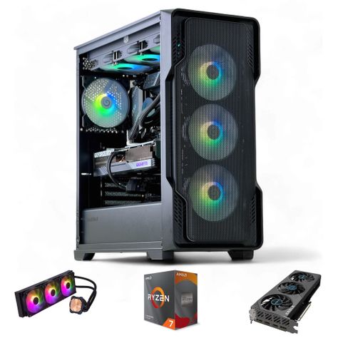 PC GAMER Siege AMD RYZEN 7 5800x 32gb 1Tb RTX 4070 Ti SUPER WiFi-0