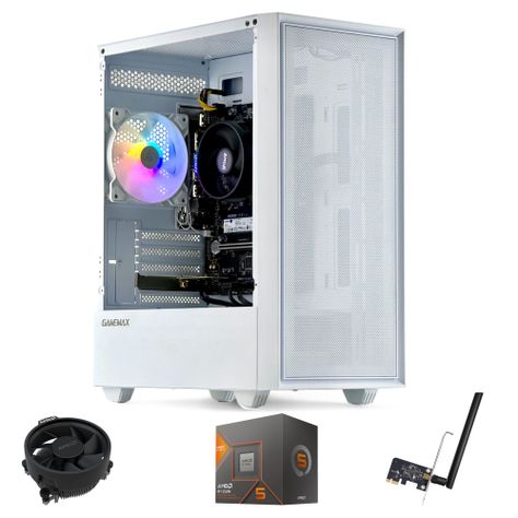 PC GAMER Blanco: AMD RYZEN 5 8500G 8gb DDR5 500Gb Radeon 740M WiFi-0