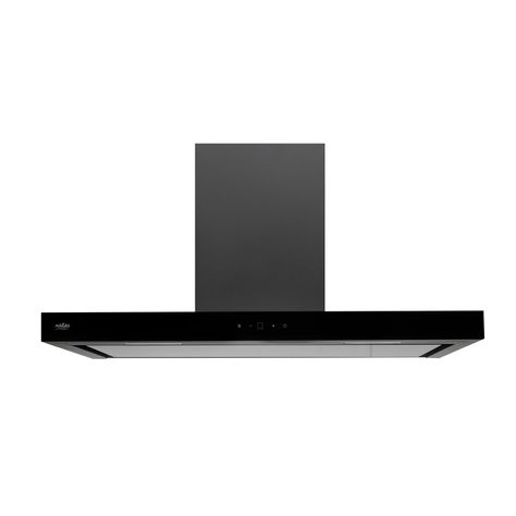Campana Control Touch 90 cm / vidrio negro-0