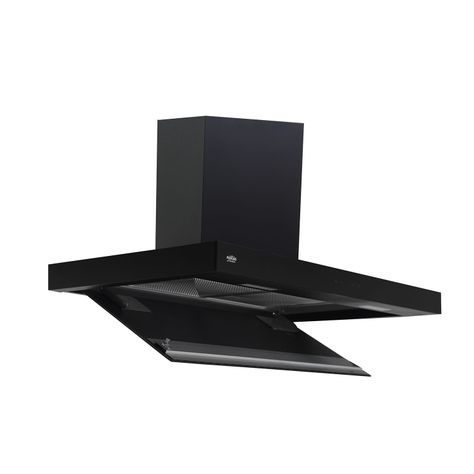 Campana Control Touch 90 cm / vidrio negro-2