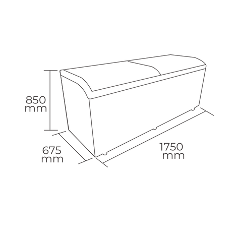 CONGELADOR TIPO ISLA TAPA VIDRIO CURVO 562 LT-2