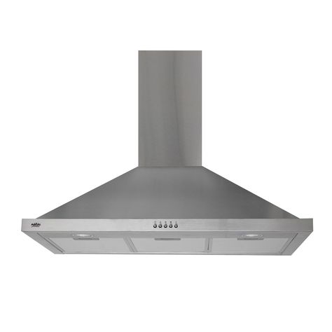 Campana Piramidal Acero Inox 90 cm, 3 Velocidades-0