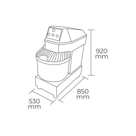 Amasadora 22 kg.  HS50-3