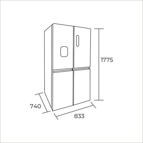Refrigerador Side by Side 4 puertas-467 litros-2