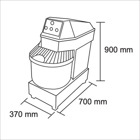 Amasadora 12 kg. HS30-3