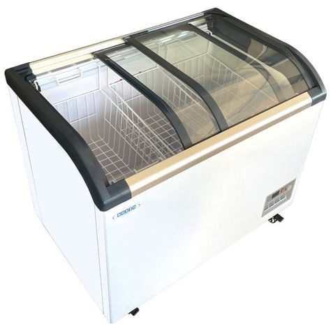 Congeladora vidrio curvo 3 canastillos 320Lts. - Iluminación Led BOZZO-0