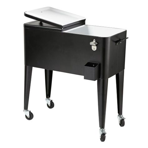 Cooler Retro Metálico Negro 60 Litros BOZZO-2