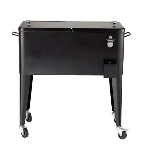 Cooler Retro Metálico Negro 60 Litros BOZZO-0